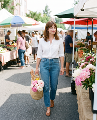 Market Morning - même personnage, autre posture (image générée par IA)