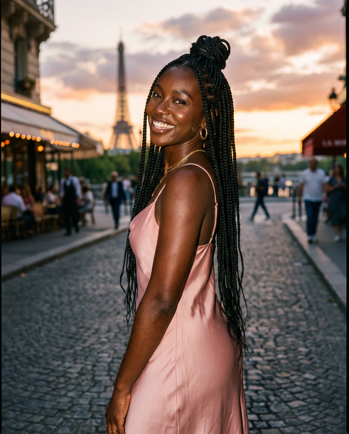 Eiffel Sunset - exemple (image générée par IA)