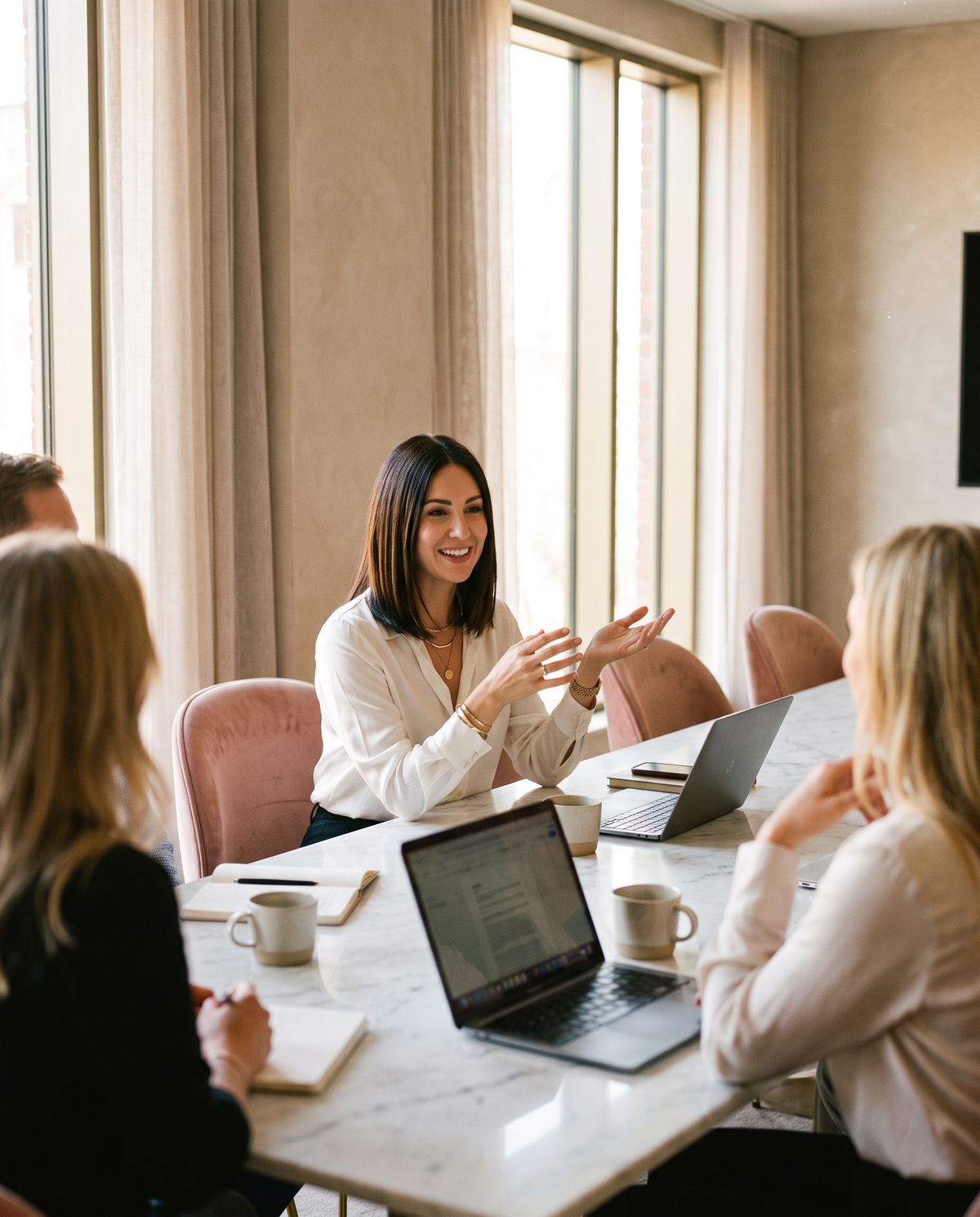Pink Meeting - exemple (image générée par IA)