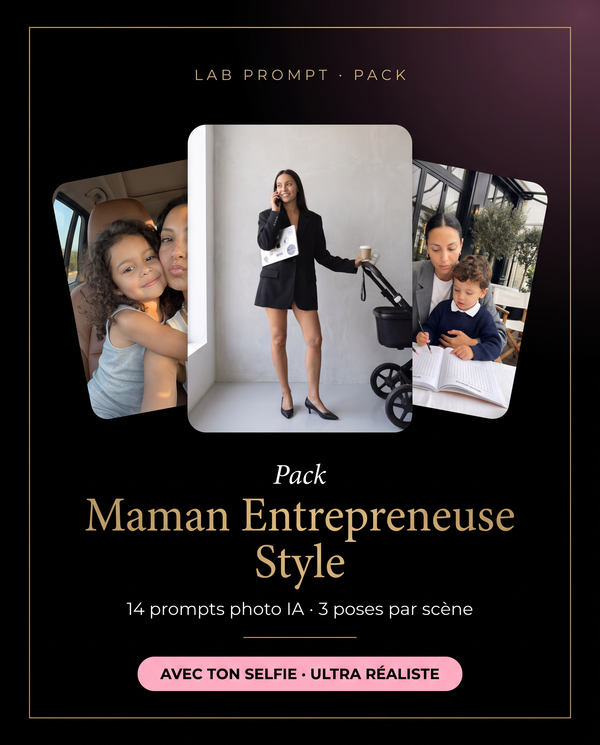 Pack Maman Entrepreneuse Style · 14 prompts